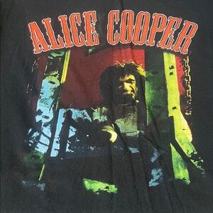 Vintage Alice Cooper Rock N Roll Festival Graphic TShirt Estimated Size Large